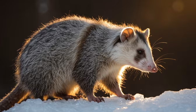 Opossum in the Sunlight