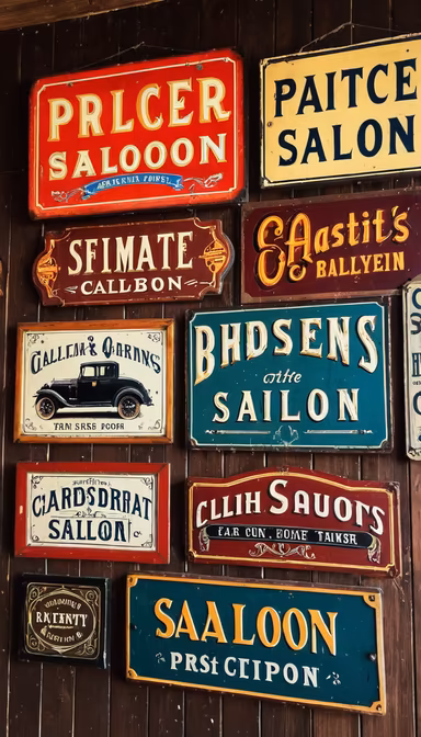 Vintage Saloon Signs Vintage Saloon Signs