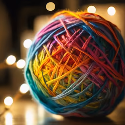 Colorful Yarn Ball Colorful Yarn Ball