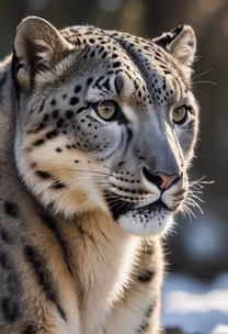 Snow Leopard Stare