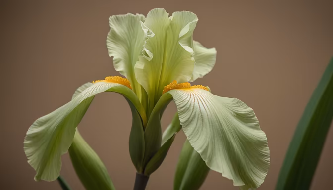 Green Iris Bloom
