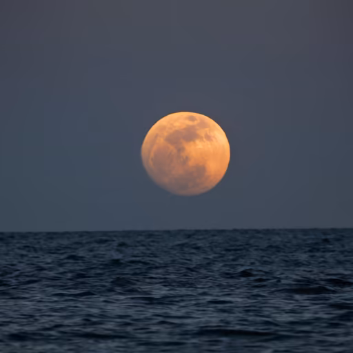 Moonrise over the Ocean