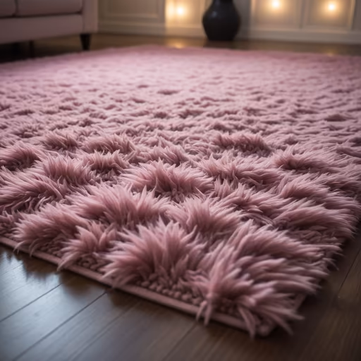 Pink Plush Rug