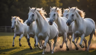White Horses Running White Horses Running
