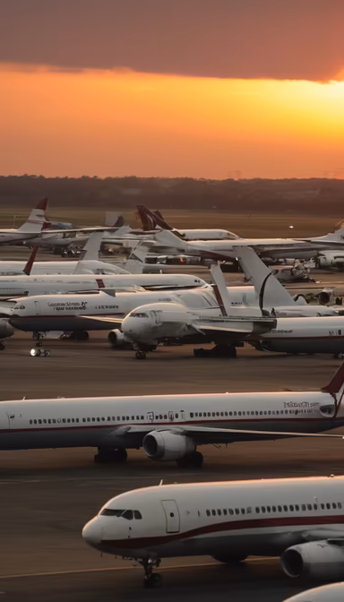 Airport at Sunset Airport at Sunset