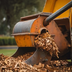 Wood Chipper at Work Wood Chipper at Work