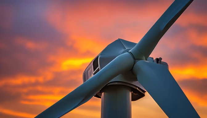 Renewable Energy at Sunset