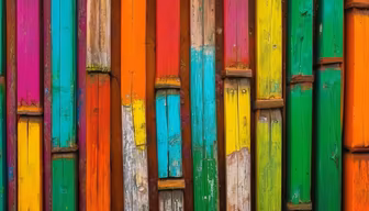 Colorful Wooden Wall Colorful Wooden Wall