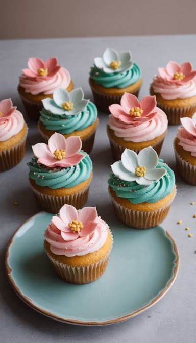 Floral Cupcake Delight Floral Cupcake Delight