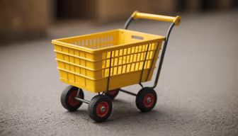 Miniature Shopping Cart