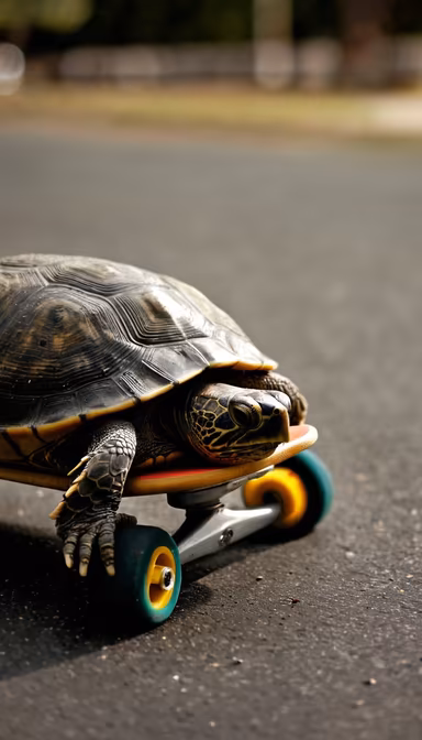 Skateboarding Turtle Skateboarding Turtle