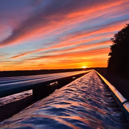 Sunset Over the Pipeline Sunset Over the Pipeline