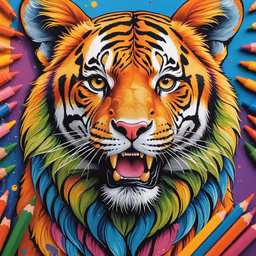 Colorful Tiger Colorful Tiger