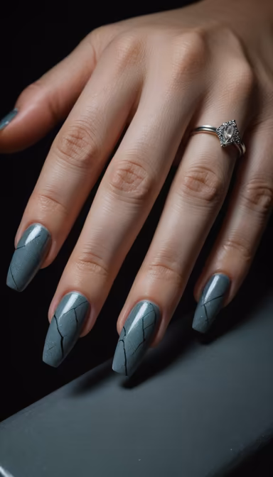 Cracked Nail Art Cracked Nail Art