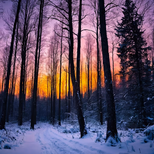 Winter Forest Glow
