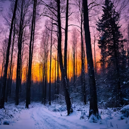 Winter Forest Glow
