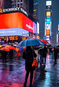 Times Square Rain