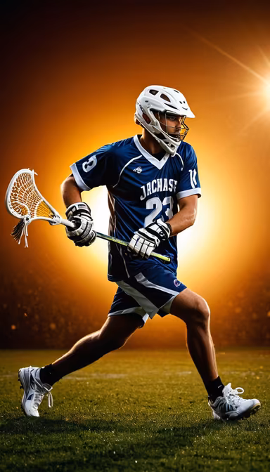 Lacrosse Player in Action