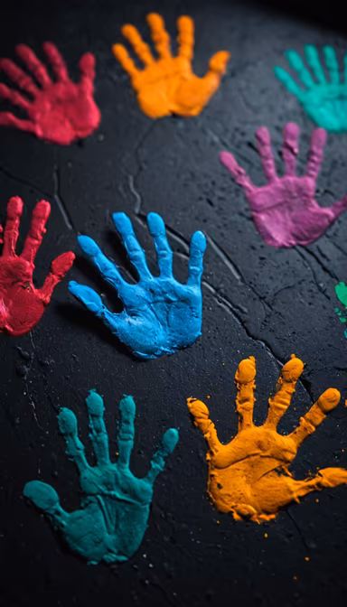 Colorful Handprints Colorful Handprints