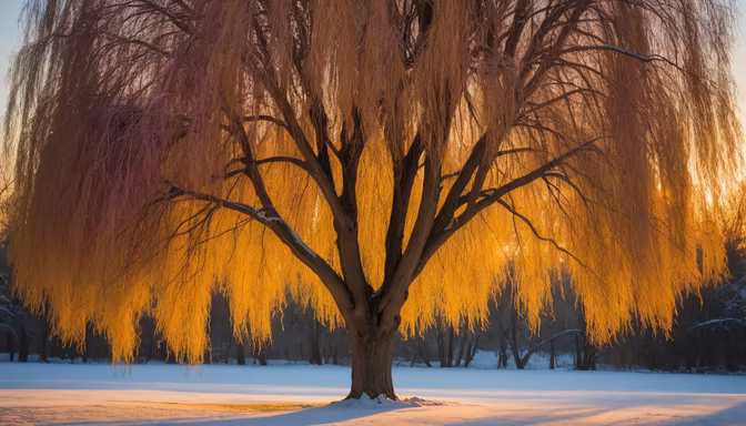 Winter's Golden Willow