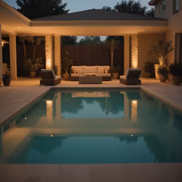 Evening Poolside Evening Poolside