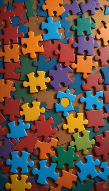 Colorful Puzzle Pieces Colorful Puzzle Pieces