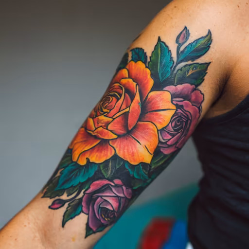 Floral Tattoo Art