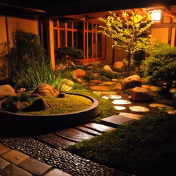 Zen Garden at Night Zen Garden at Night