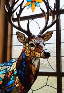 Stained Glass Deer