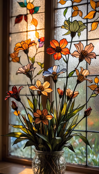 Floral Stained Glass