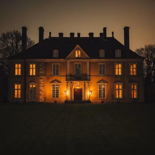 Grand Estate at Dusk