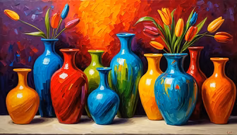 Vases and Tulips