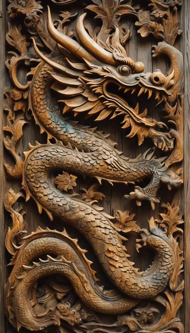 Majestic Dragon Carving Majestic Dragon Carving