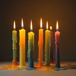 Rainbow Candles