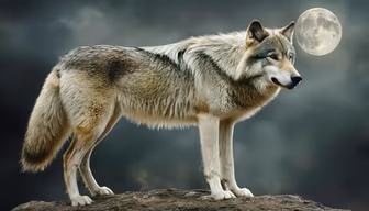 Wolf Under the Moonlight Wolf Under the Moonlight