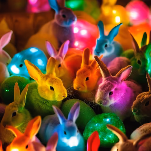 Colorful Easter Bunnies
