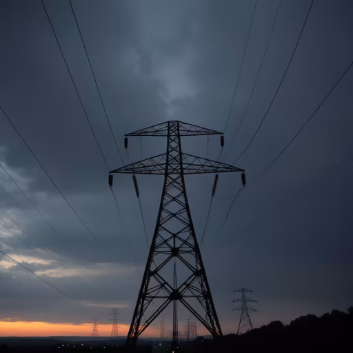 Power Lines at Dusk