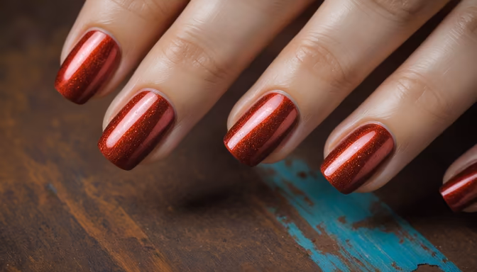 Ruby Red Nails
