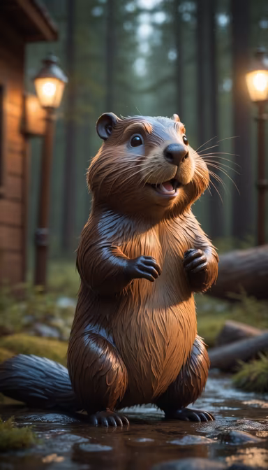 Beaver in the Woods Beaver in the Woods