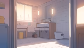 Morning Light in the Bathroom