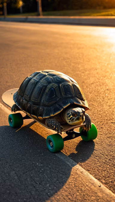 Skateboarding Turtle