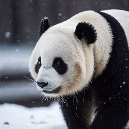 Panda in the Snow