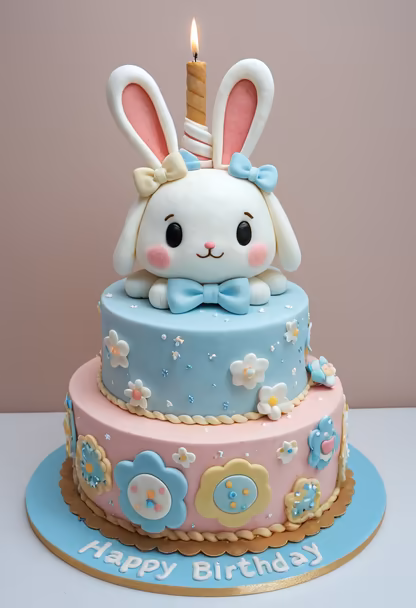 Bunny Birthday Cake