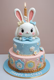 Bunny Birthday Cake Bunny Birthday Cake