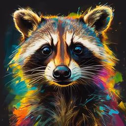Colorful Raccoon