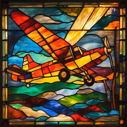 Stained Glass Airplane Stained Glass Airplane