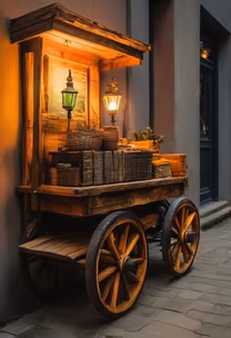 Vintage Book Cart