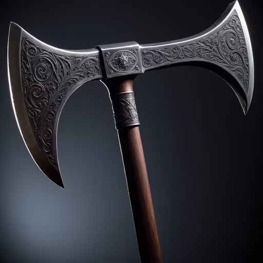 Engraved Battle Axe