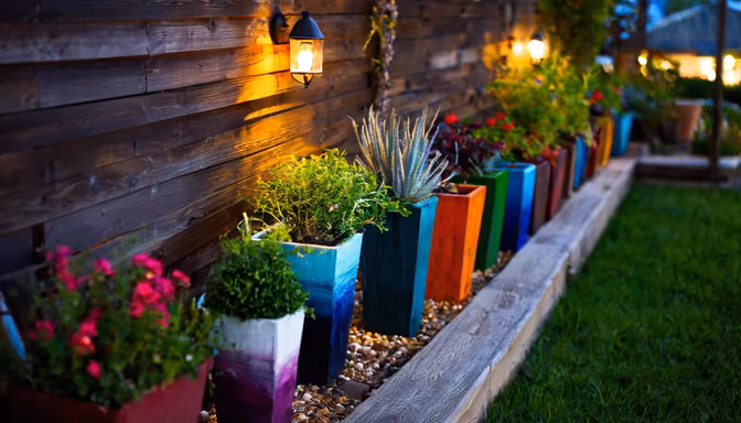 Colorful Garden Pots