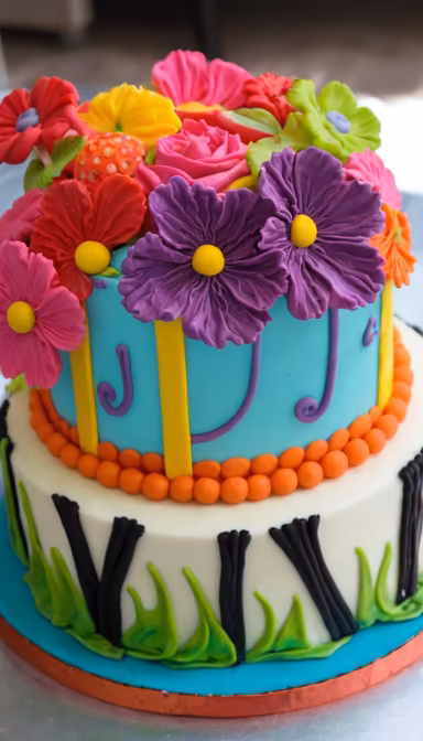 Floral Fiesta Cake
